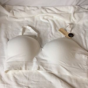 Truekind White Smoothing layered Bra 4x NWT